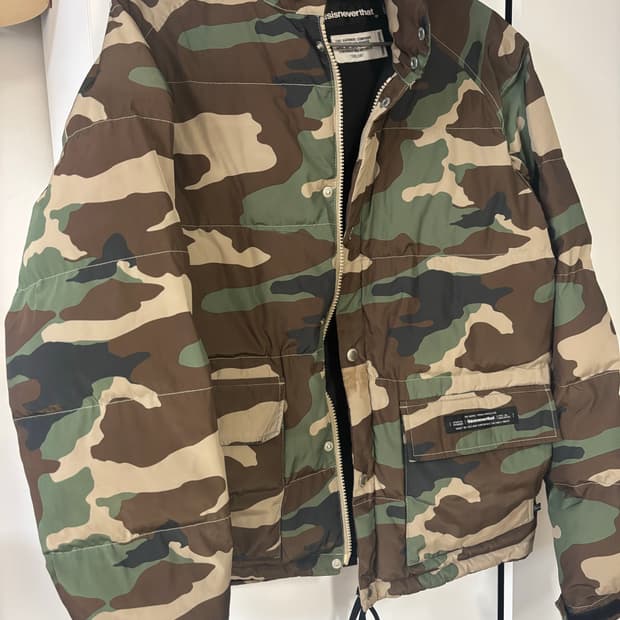 디스이즈네버댓 카모패딩 밀리터리패딩