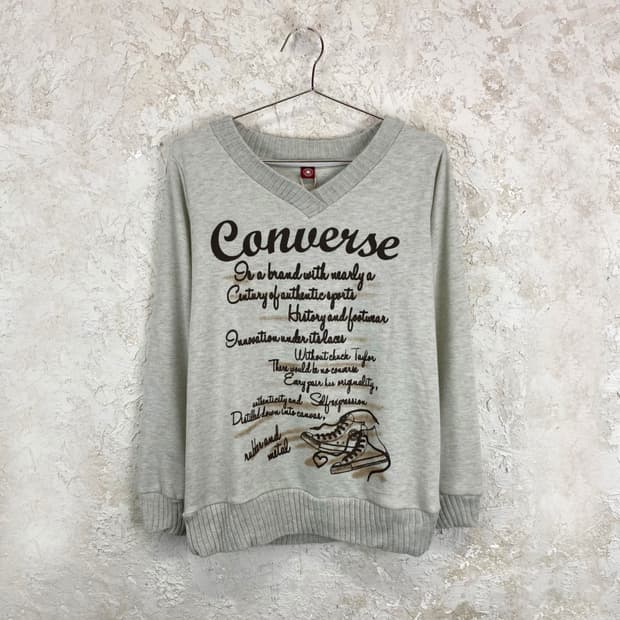 컨버스 프린팅 멜란지 스웻셔츠