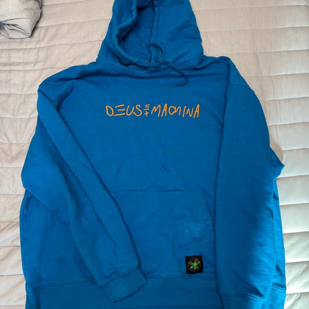 데우스 엑스 마키나 블루 후드티 xxl