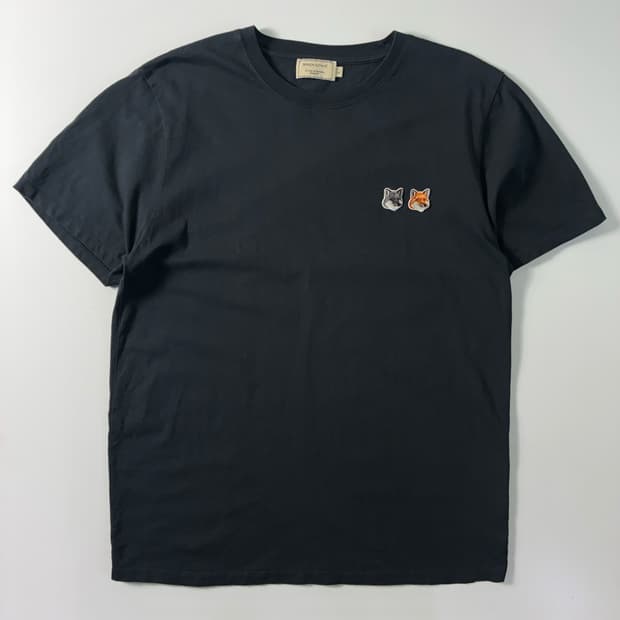 Maison kitsune  메종 키츠네 투폭스패치 딥네이비 반팔티셔츠 
