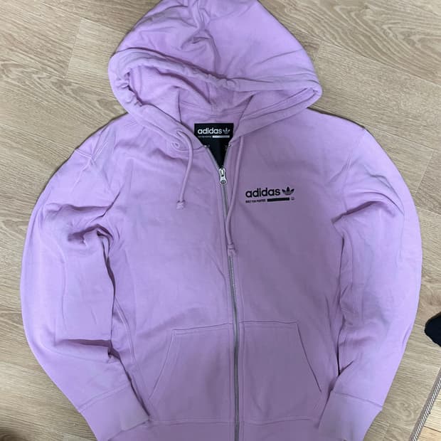 아디다스 연보라 핑크 후드집업 져지 대장 트레이닝