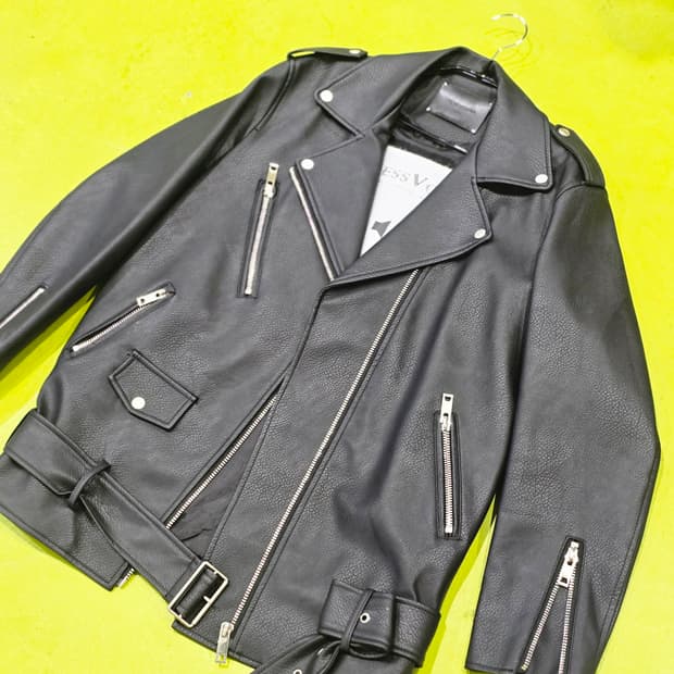 블랙 레더 라이더 자켓