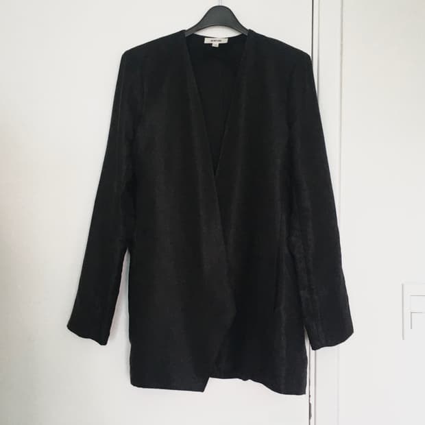 Helmut Lang linen-silk colla open blazer