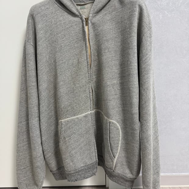 [4] 아프레쎄 26ss 빈티지 라이트 후드집업 그레이