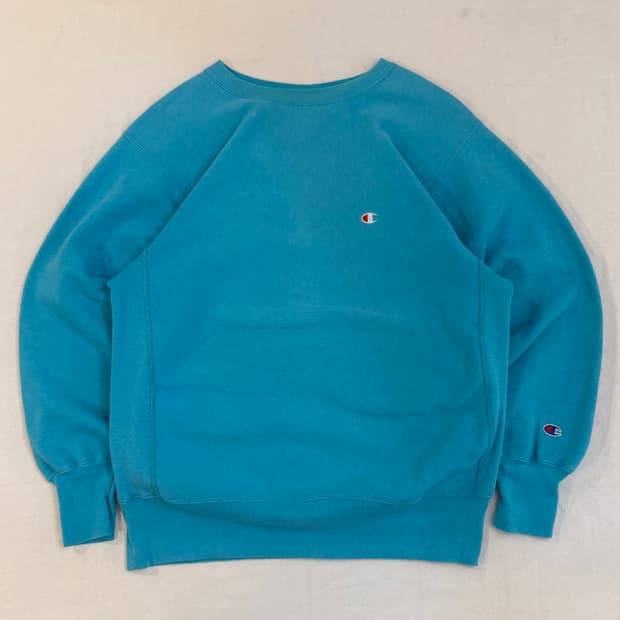 90s 챔피온 리버스위브 스웻셔츠 맨투맨 아쿠아민트