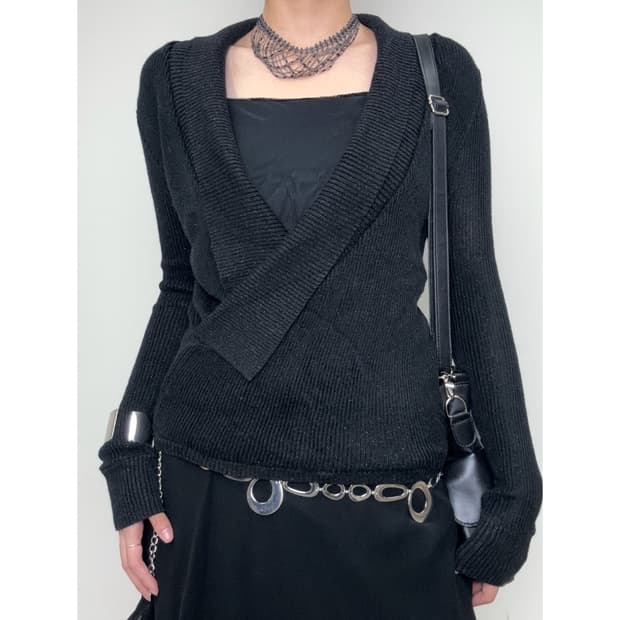 빈티지 블랙 니트