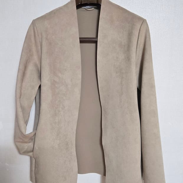 ZARA 자라  베이지 스웨이드 자켓 가디건 블레이저