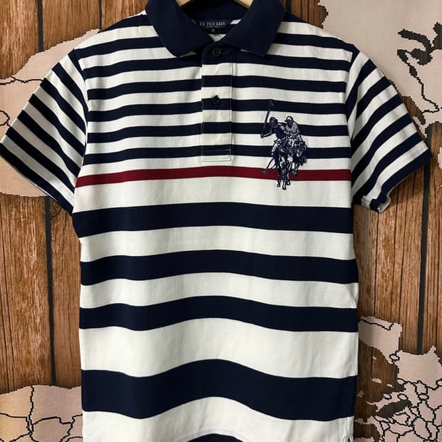 U.S. POLO ASSN 빅로고 스트라이프 PK 카라티 M 일본판