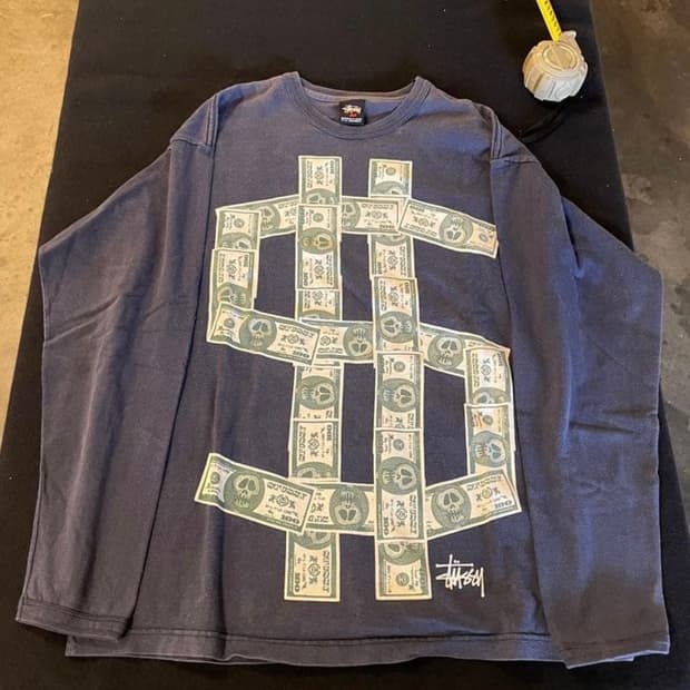 스투시 달러 싸인 티 L