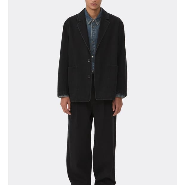 6SS 커스텀멜로우 Black Notched Lapel Denim 자켓