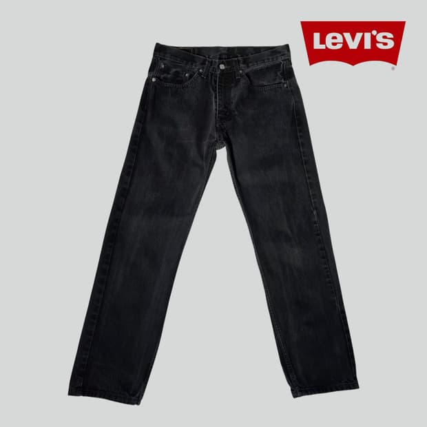 [W32L30]리바이스 505 블랙 데님 팬츠