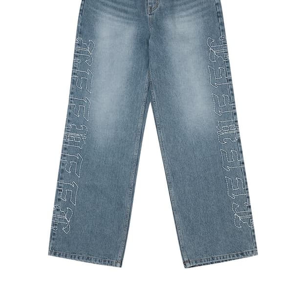 leey yeel 로고 팬츠 청바지 M