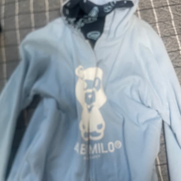 베이프 리버시블 소라색 베이비 마일로 후드집업