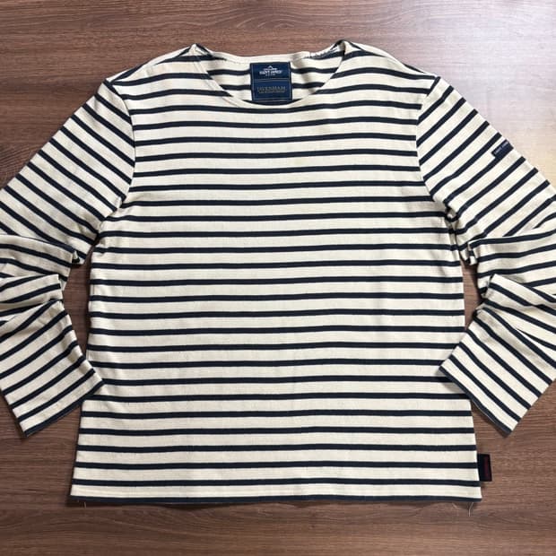 세인트제임스 X 라벤헴 엘보우 패치 스트라이프 티셔츠