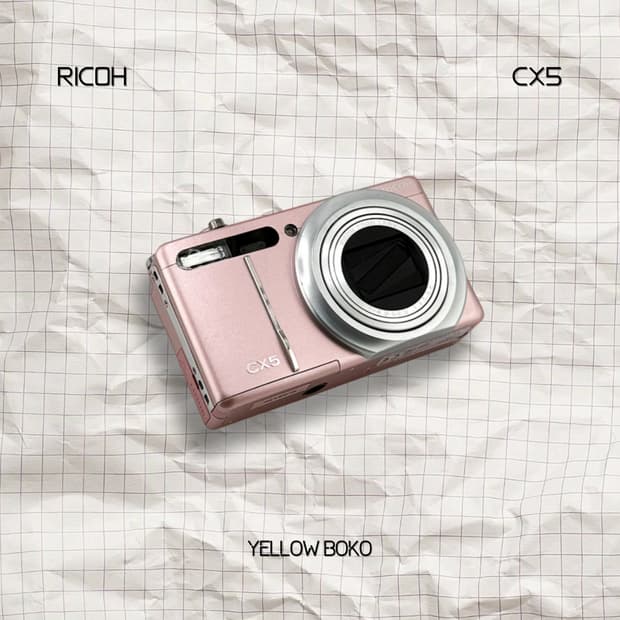 [필름 감성] 리코 RICOH CX5 핑크 레트로 디지털 카메라