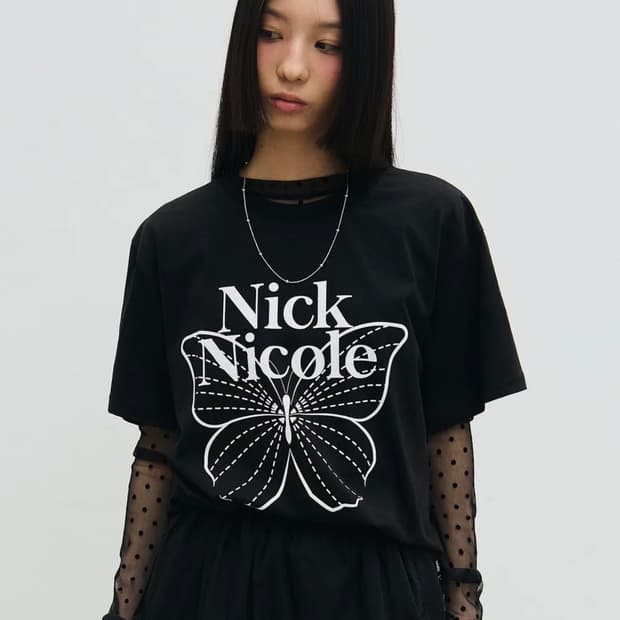 닉앤니콜 반팔티 문가영 반팔