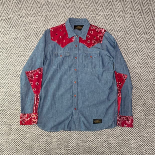 네이버후드 16AW 반다나 웨스턴 셔츠