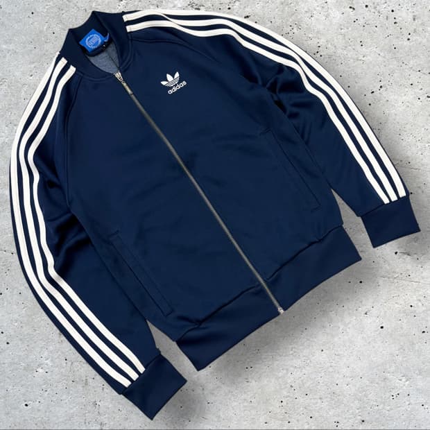 [90] 15s 아디다스 슈퍼스타 삼선 트랙탑 져지 네이비 C609