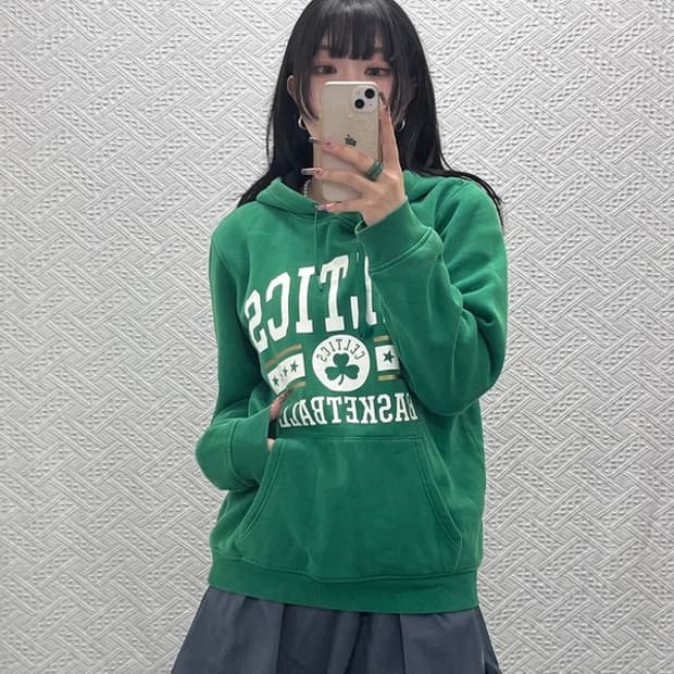 아디다스 보스턴 셀틱스 Y2K 스트릿 키치 후드티 95 C11703