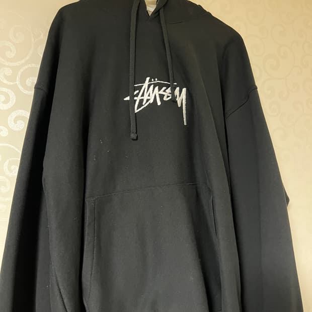 스투시 Stock logo applique 후디 XXL