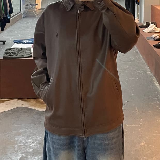 폴로 랄프로렌 브라운 레더자켓 H2439
