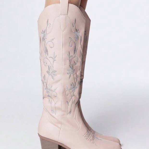 돌스킬 웨스턴 부츠 핑크 38 