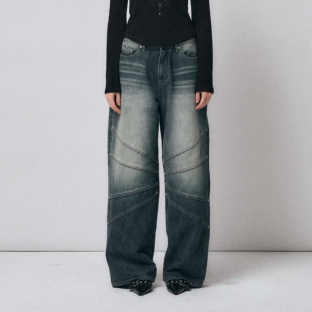 미드나잇 무브 워싱 데님 팬츠 spider pants blue 새상품