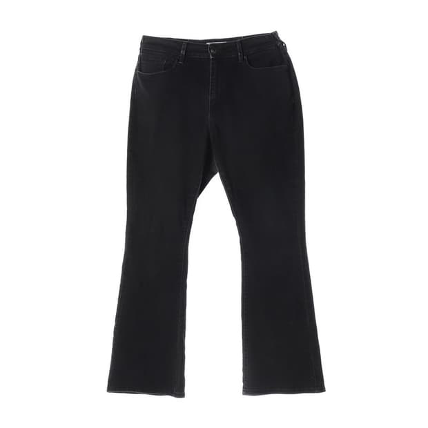 데니즌 미드라이즈 블랙 부츠컷 진