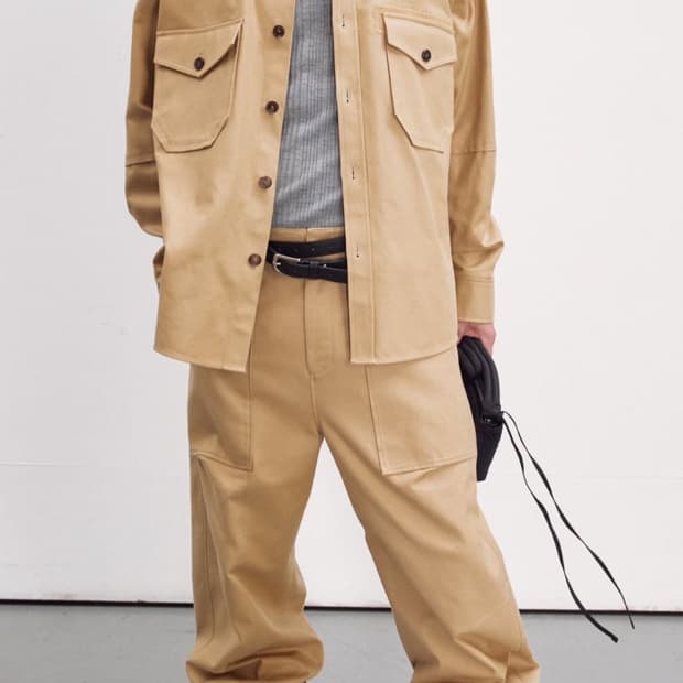 렉토 베이지 셔츠자켓 m