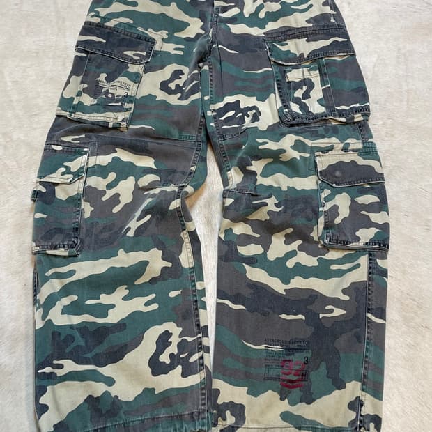 아베크롬비 대장와이드카고팬츠 밀리터리카모