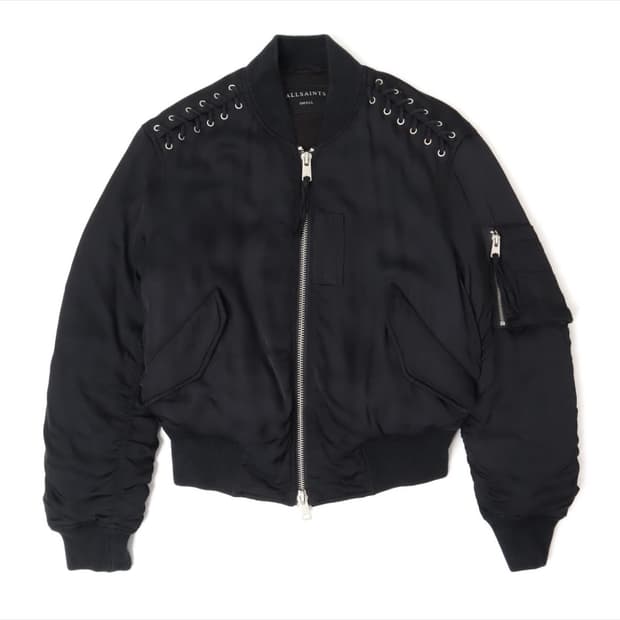 올세인트 브리 레이스드 레이언 봄버 자켓