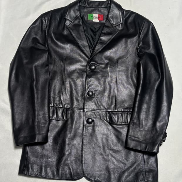 🫶🏻 빈티지 블랙 가죽 블레이져  🫶🏻