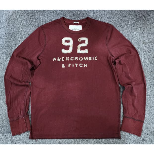 아베크롬비 앤 피치 빈티지 92 스펠로고 슬리브 긴팔티 XL