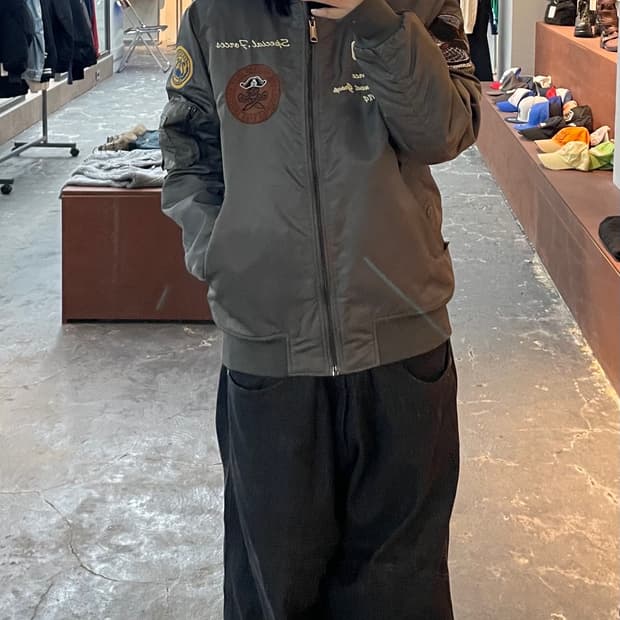 빈티지 y2k 올드스쿨 항공 점퍼 재킷 H898