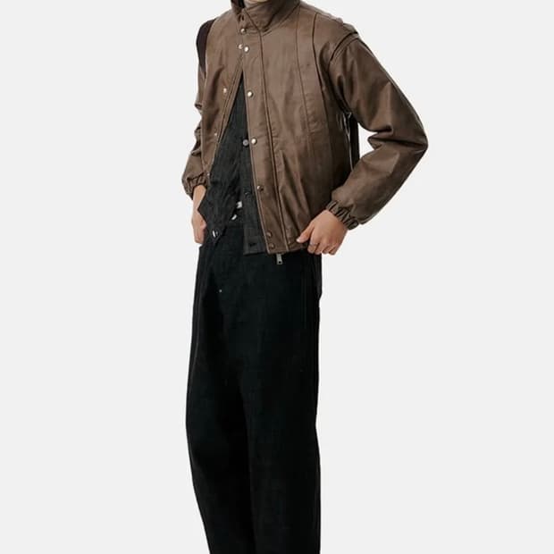 비슬로우 비건레더 자켓