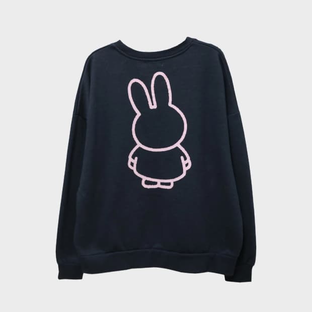 미피 네이비 프린팅 맨투맨 61116