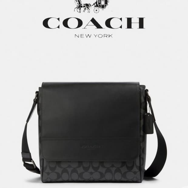 코치 시그니쳐 캔버스 메신저 크로스백/coach🩶