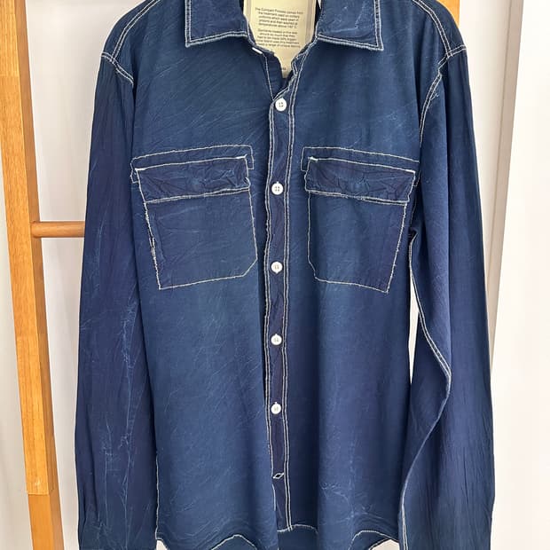 스톤아일랜드 청 셔츠(택있는 상품사이즈m)