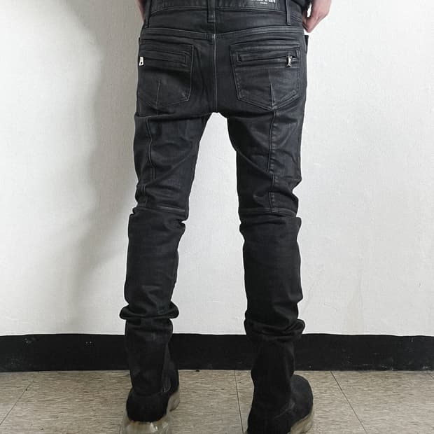 [34] 발망 데카르넹 왁스코팅 스택핏 바이커데님