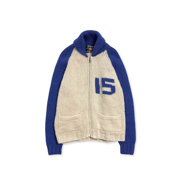 PLEVO 빈티지 헤비울 코위찬 니트