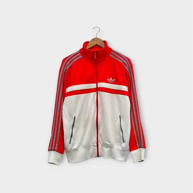 아디다스 흰빨 빈티지 져지 트랙탑 남성 L