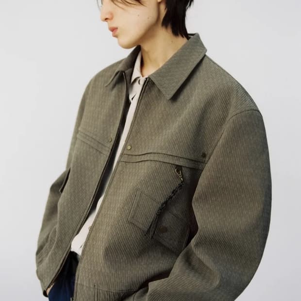 더스티 웨스턴 블루종 자켓 카키