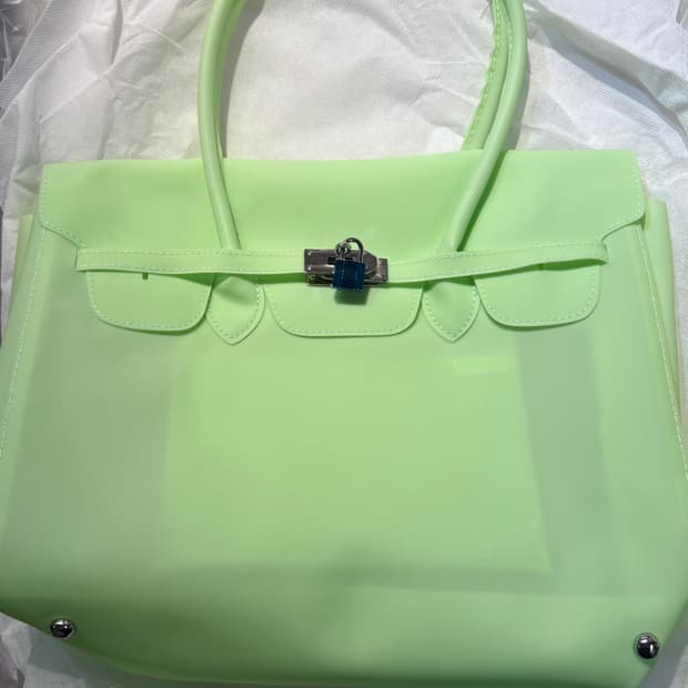 💚당일발송💚 젤리백 퍼킨백 젤리버킨백 라임그린