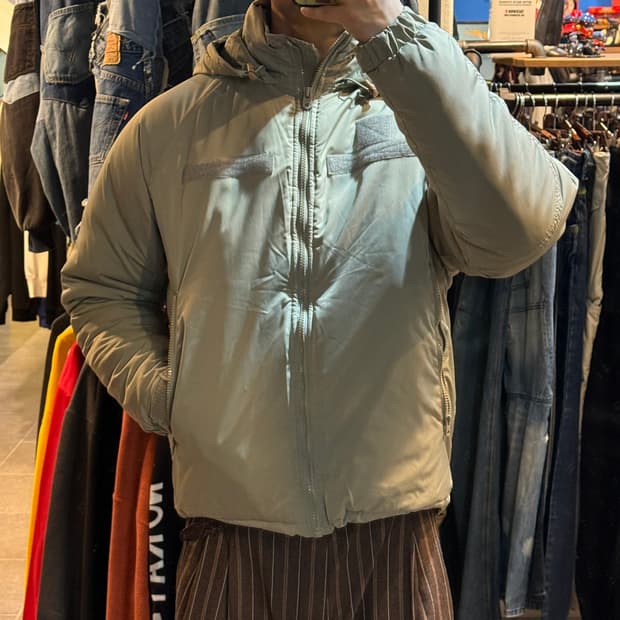 그루브라임 밀리터리 후드 파카 세이지 그린