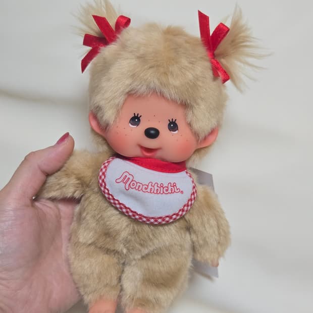 몬치치 트윈테일 양갈래 베이지 S