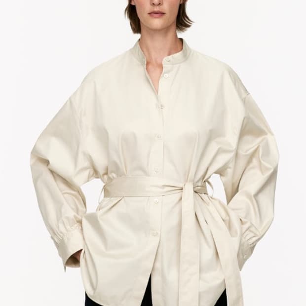 [새상품] ARKET 아르켓 타이 블라우스 아이보리 32