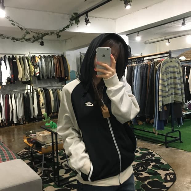 나이키 올드스쿨 투톤 후드집업