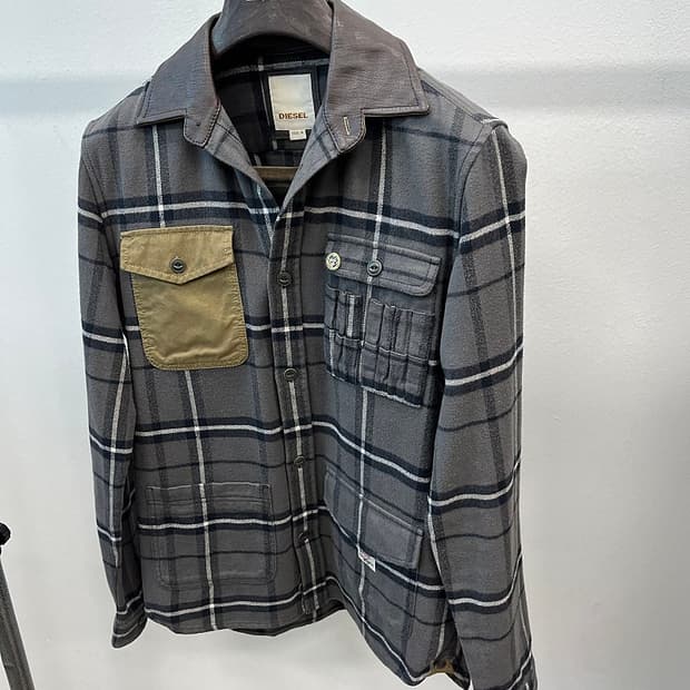 95) 디젤 레더카라 웨스턴셔츠