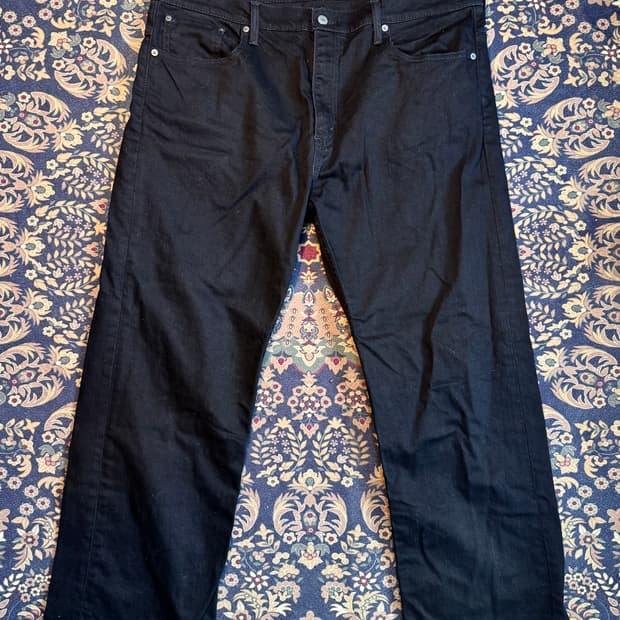 리바이스 569 루즈스트레이트 블랙진