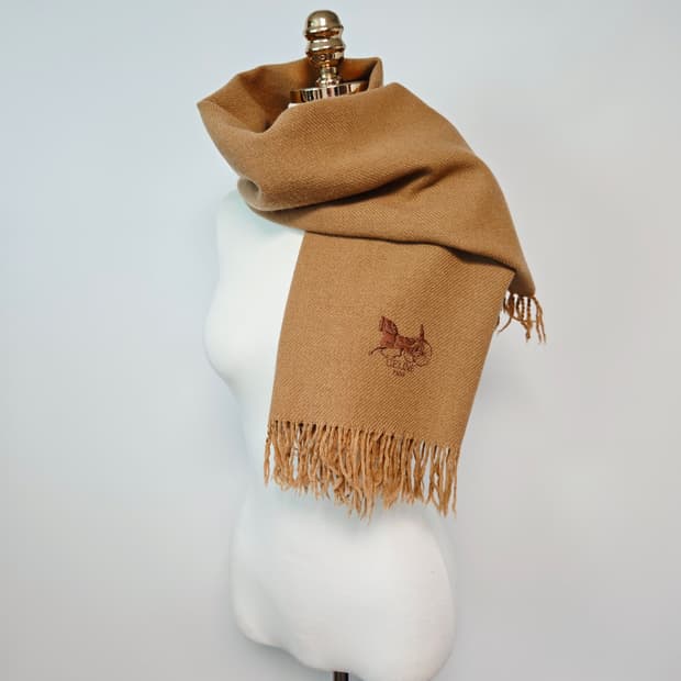 셀린느 베이지 울100 숄 블랭킷 머플러 